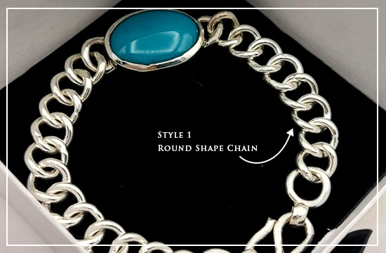 Rounded curb chain bracelet