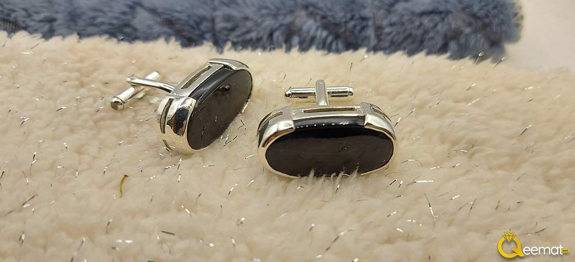Agate Gemstone Cufflinks For Men 925 Silver