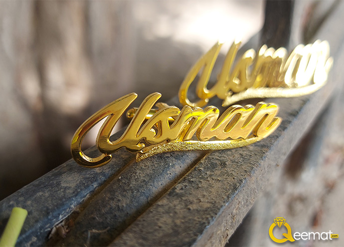 Beautiful Custom Name Studs Gold Color For Mens