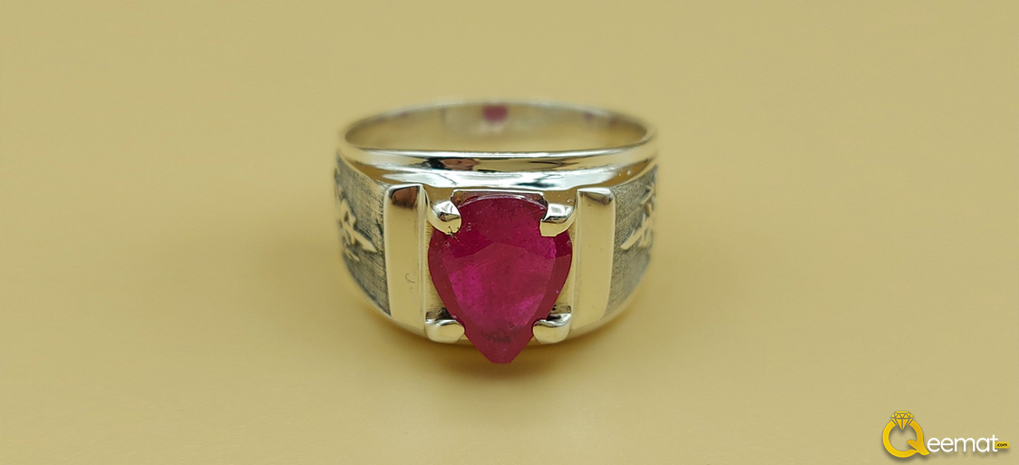 Beautiful Garnet Ring For Men With Custom Name