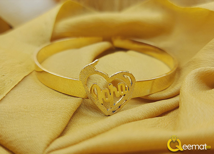 Beautiful Gold Plated Heart Bracelet Design For Girls