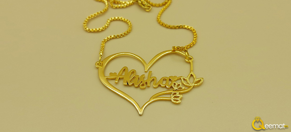 Beautiful Heart Locket With Custom Name 24k Gold Plated