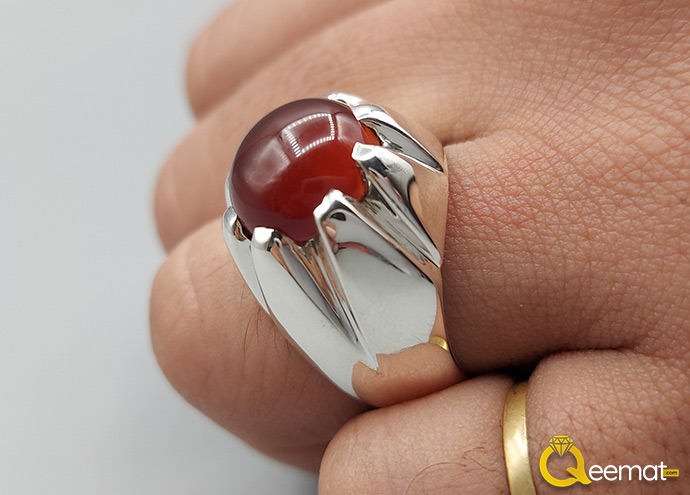 Buy Aqeeq Yamni Gemstone Silver Ring For Mens