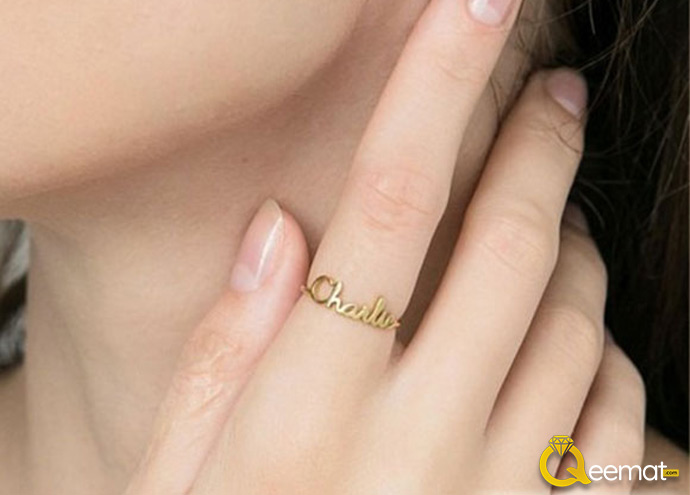 Custom Name Gold Plated Pure Silver Ring For Mens And Women