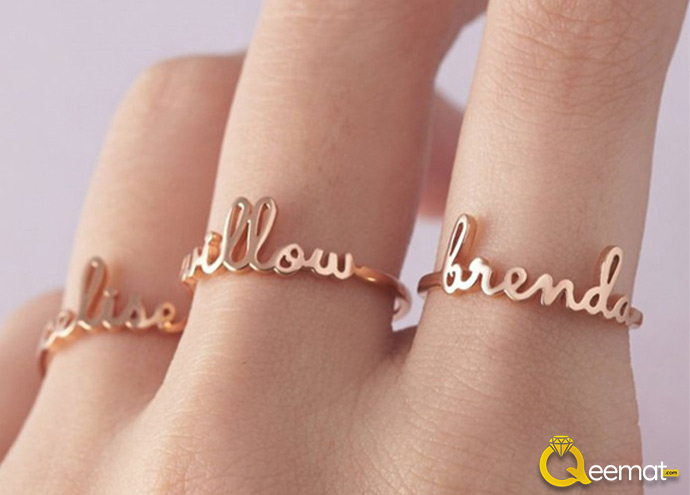 Custom Name Gold Plated Pure Silver Ring