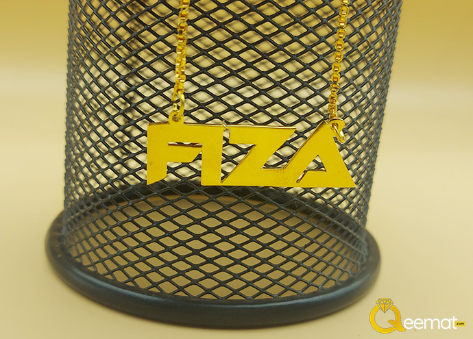 Custome Name Necklace In Gold Plated Pure Silver