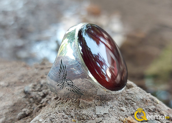 Eagle Custom Made Silver Ring Agate Stone Price In