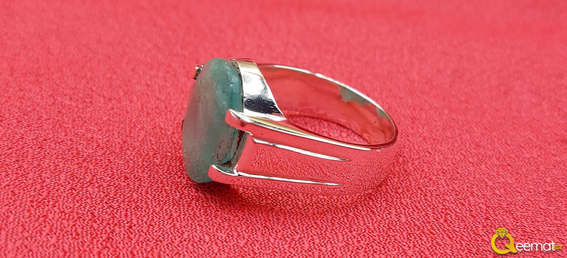 Natural Emeral Zamurd Silver Pure Ring For Gift