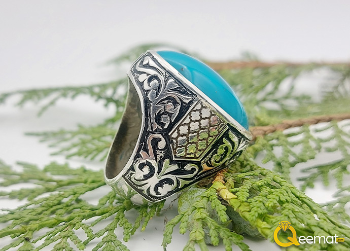 Natural Turquoise Ring For Men