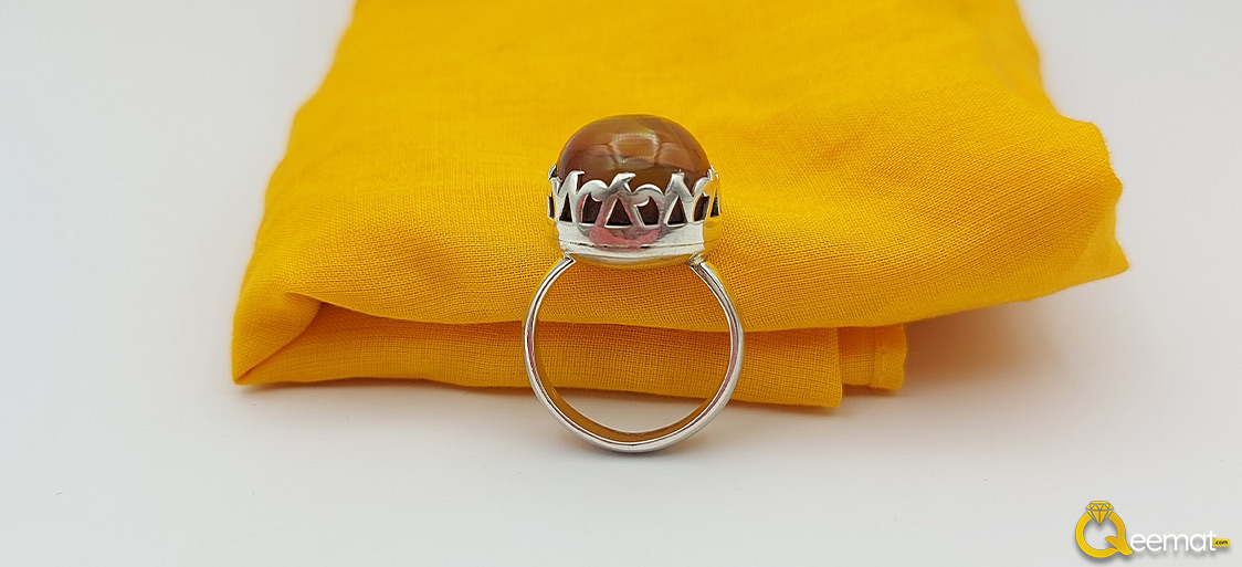 Orignal Agate Ring Made of Pure Silver