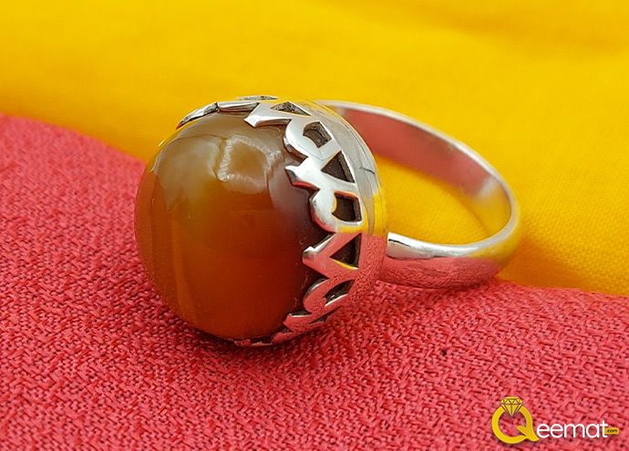 Orignal Agate Ring Made Of Silver Price