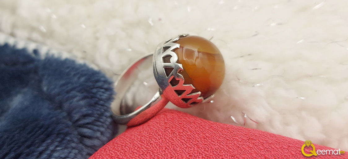Orignal Agate Ring Made Of Silver