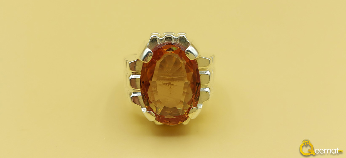 Pure 925 Silver Ring Design With Topaz Stone