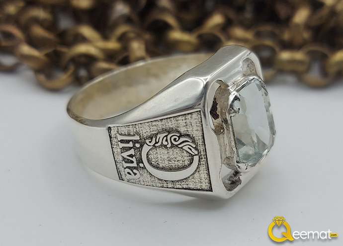Pure 925 Silver Ring With Name And Real Gemstone