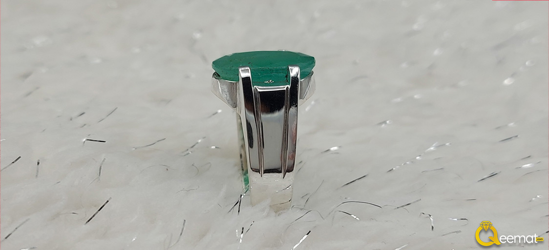 Real Emerald Silver Ring For Boys