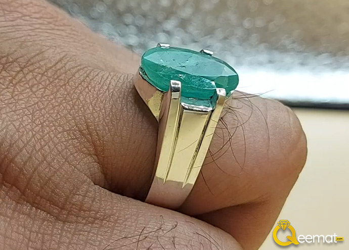 Real Emerald Stone Made In Pure 925 Silver