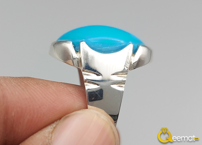 Real Turquoise Feroza Ring New Design For Men Made Of Pure Chandi