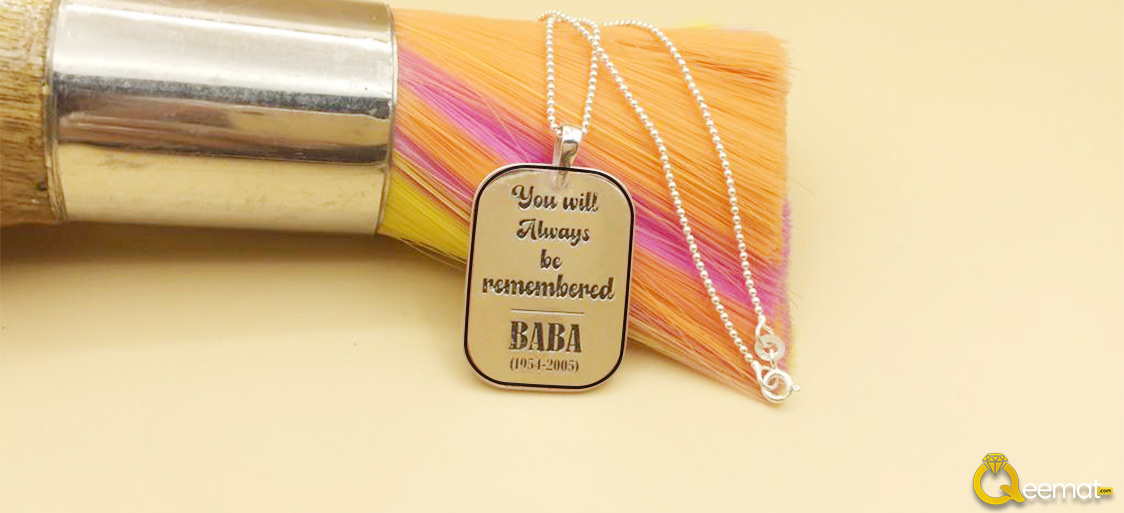 Silver Made Quote Necklace For Boy