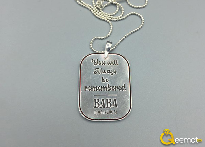 Silver Chandi Made Quote Necklace For Girls And Boys