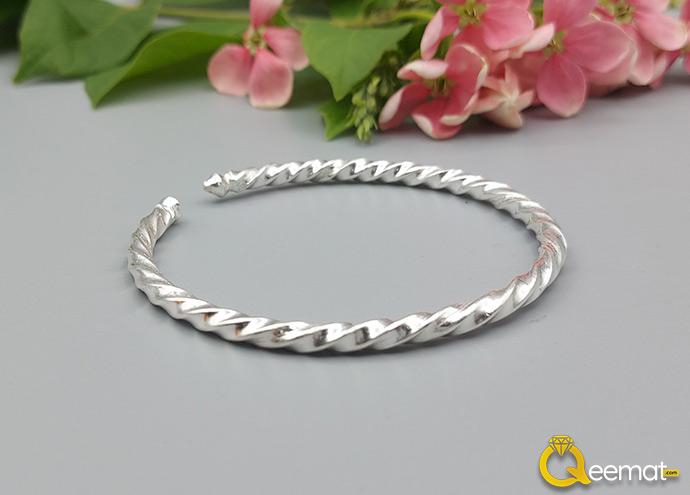 Simple Silver Kada For Mens