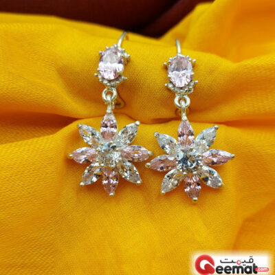 Earrings For Girls Pink Gemstone Silver Made