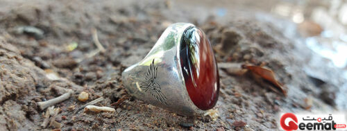 Beautiful agate ring design made of pure chandi