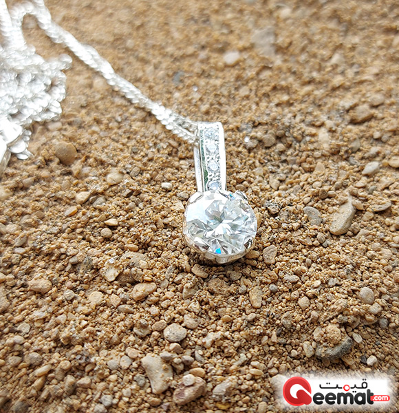Pure Chandi Made Moissanite Necklace For Fiance
