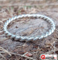 Silver Kada Bracelet Design For Men Curved Shape
