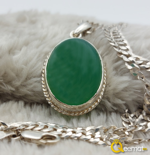 Green Agate Necklace For Girls