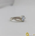 Moissanite Gemstone Silver Ring For Girls