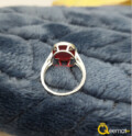 Simple Silver Ring Design For Women With Ruby Stone