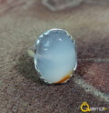 White Agate Stone Ring For Ladies