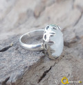 Moonstone Gemstone Silver Ring For Ladies