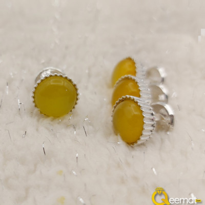 Real Stone Yellow Clothing Buttons