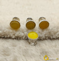 Yellow Agate Buttons For Shirts
