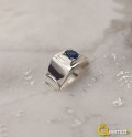 Royal Blue Topaz Ring of 925 Sterling Silver