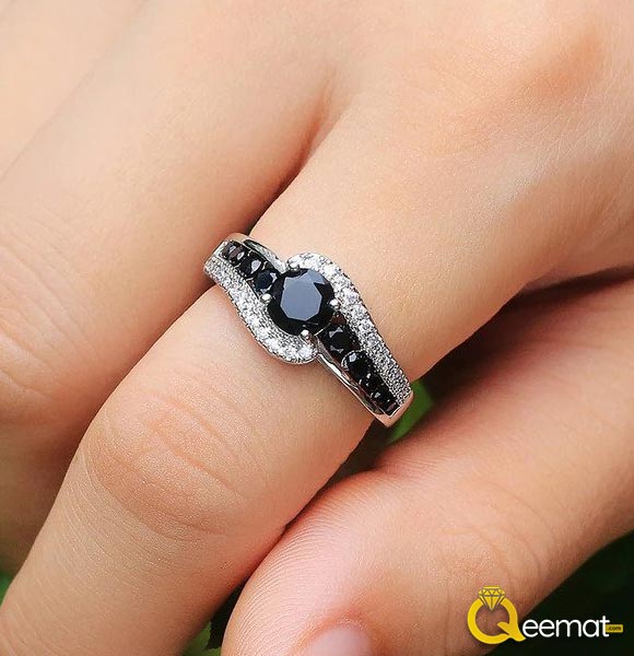 Retailer of 925 sterling silver black stone ring for women | Jewelxy -  117595-vachngandaiphat.com.vn