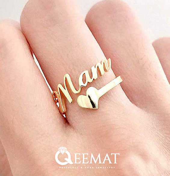 14K Solid Gold Rings/Stackable Rings/Simple Dome Ring/Personalized Name  Rings/Custom Delicate Stacking Ring - Yahoo Shopping