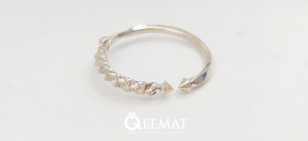 Pure Silver Kada Talwar Style For Boys And Girls