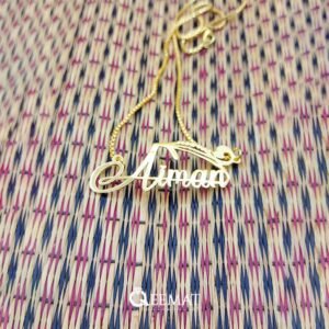 925 Silver Made Modern Design Custom Name Pendant in Silver or Gold Plated
