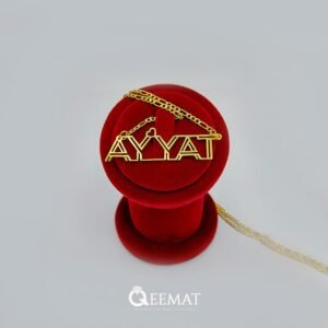 Handmade Custom Name Silver Pendant in 24K Gold Plated