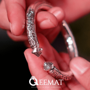 Handcrafted Oxidized Heavy Duty Silver Kada Bracelet for Men