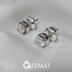 Lab Made Diamond Stud Earrings of 925 Sterling Silver