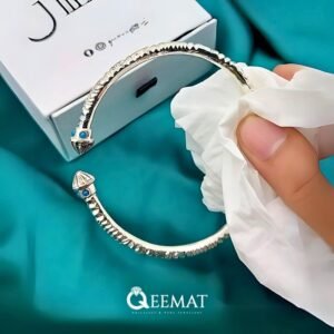 925 Sterling Silver Shia Kara Bracelet with Small Turquoise Stones