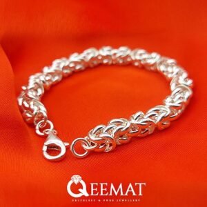 Unique Rope Silver Bracelet - 925 Sterling Silver Modern Bracelet for Men