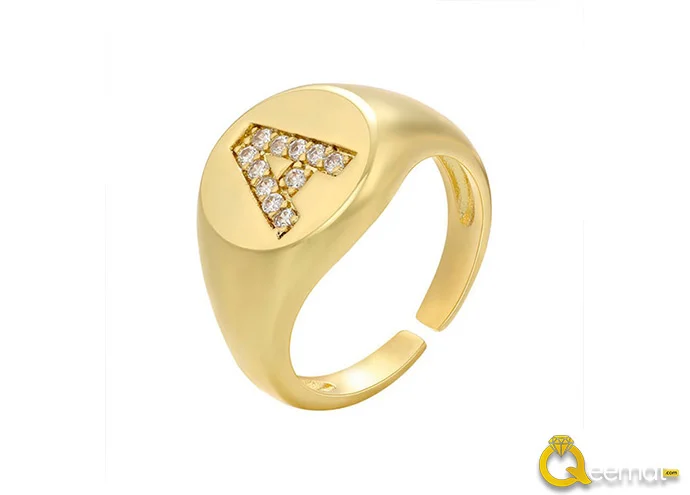 A Alphabet Ring Design For Girl