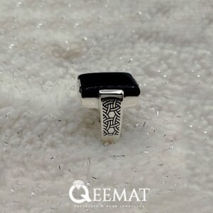 Rectangle Shape Agate Sterling Silver Ring - Mother's Day Gift Ring