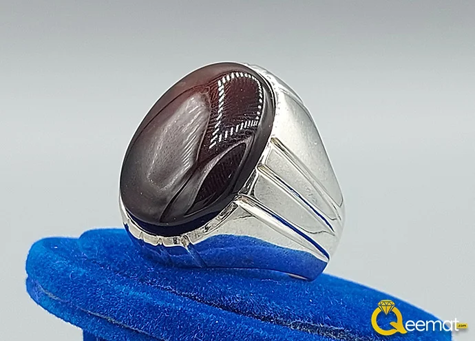 Aqeeq Stone Silver Ring Online Order