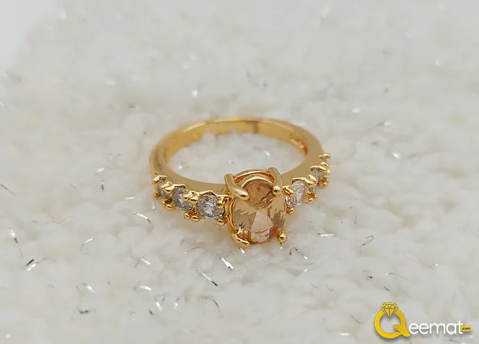 Beautiful Diamond Like Zircon And Topaz Ring Made Of Pure 925 Silver