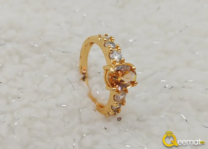 Beautiful Diamond Like Zircon And Topaz Ring Made Of Pure Silver